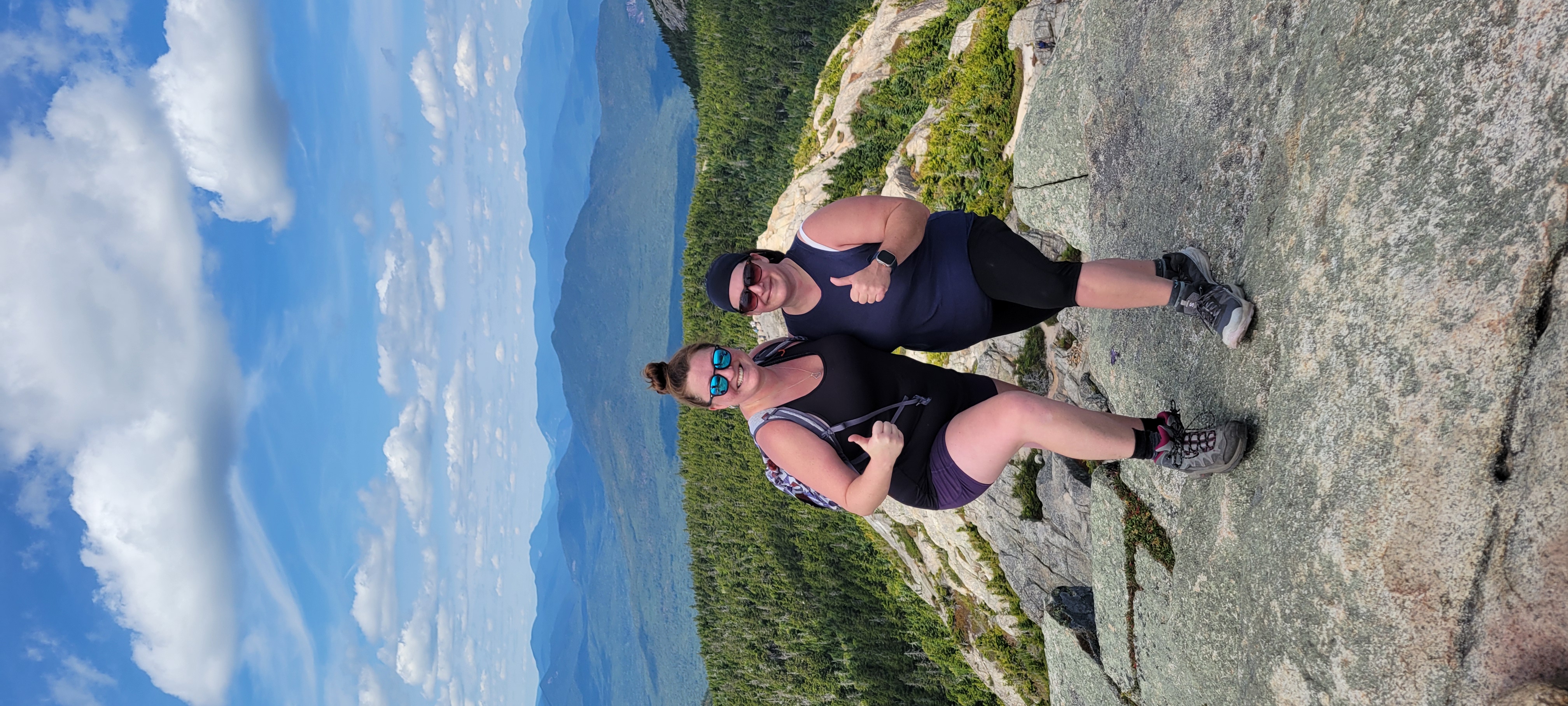 Jami and Kerry-Ann together on a mountain summit