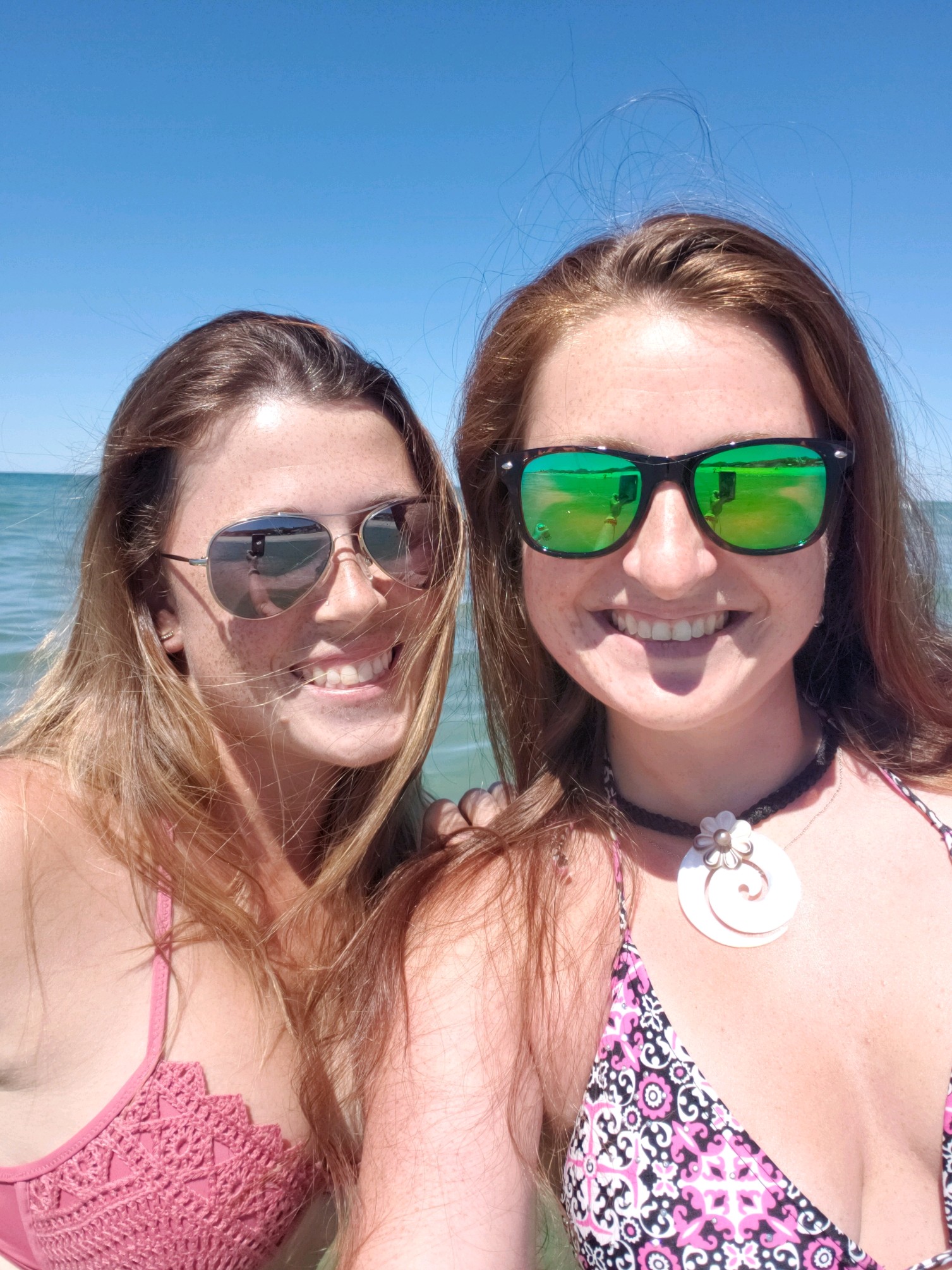 Jami and Miriam together at the beach