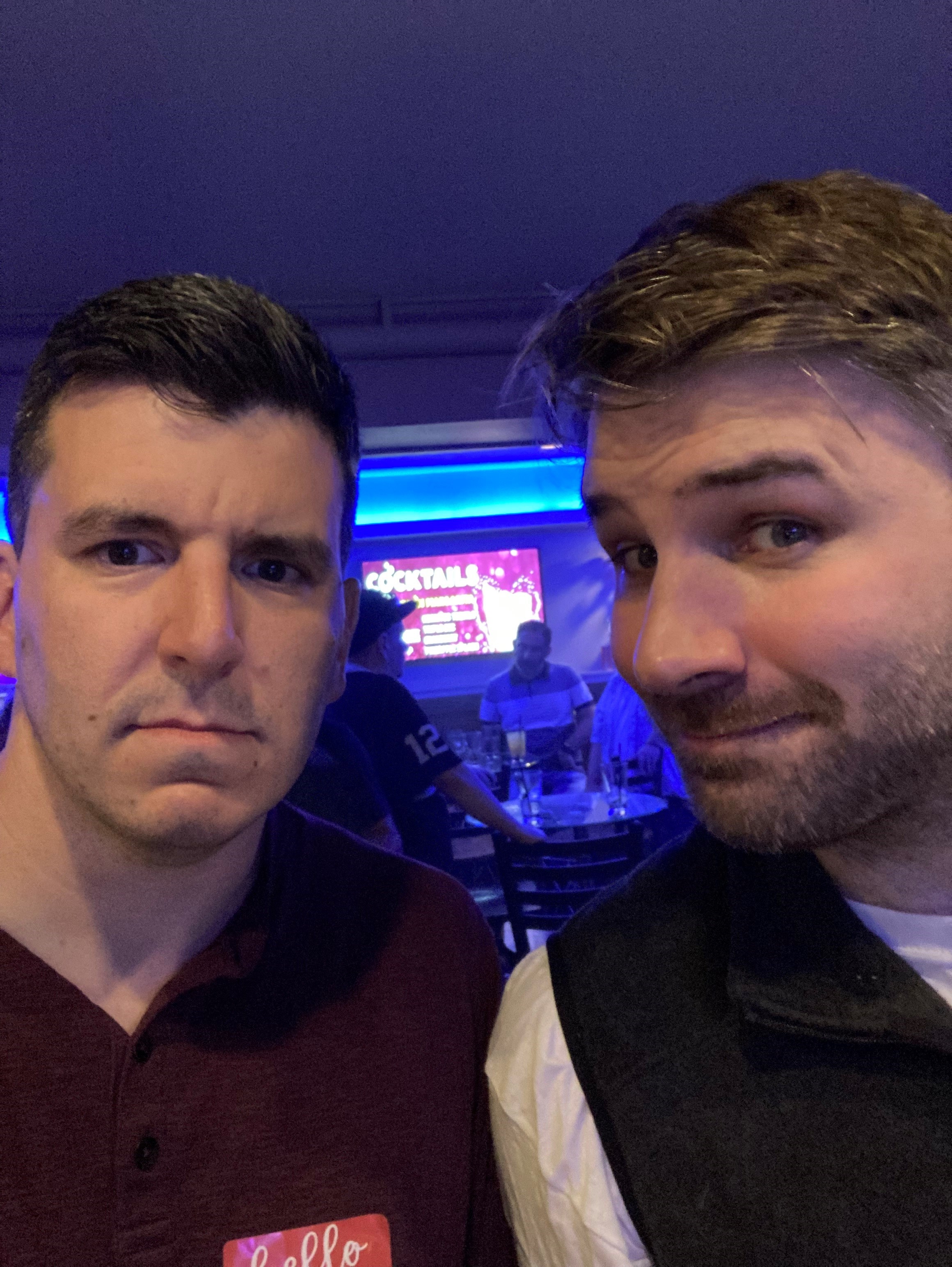 Mike and Sean together on a night out