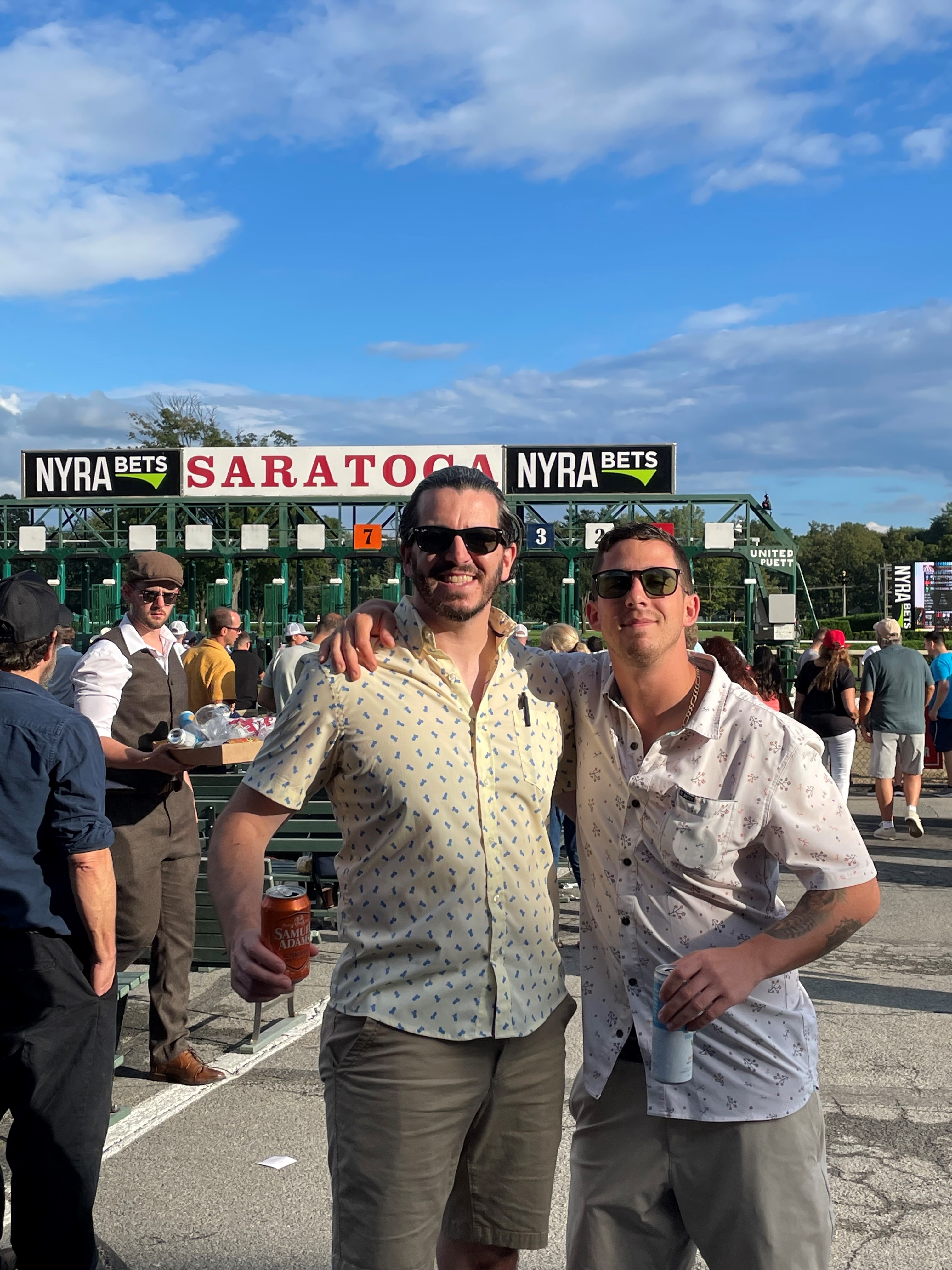 Mike and Tyler together at Saratoga Race Course
